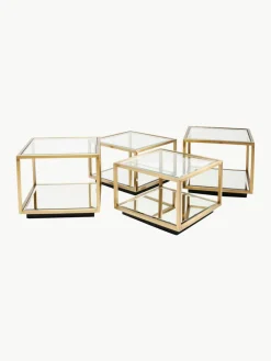 Kare Design Couchtische Luigi mit Spiegel-Böden, 4er-Set