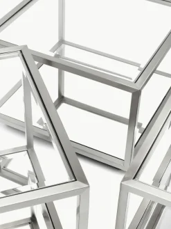 Kare Design Couchtische Luigi mit Spiegel-Böden, 4er-Set