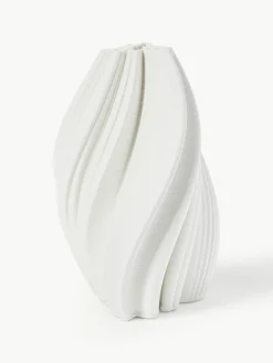 Westwing Collection 3D gedruckte Vase Melody aus Porzellan, H 29 cm