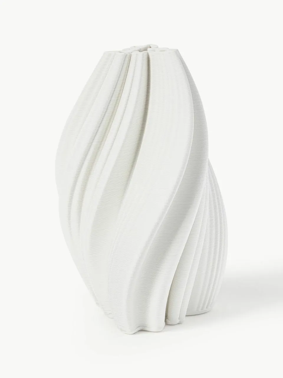 Westwing Collection 3D gedruckte Vase Melody aus Porzellan, H 29 cm