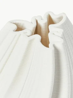 Westwing Collection 3D gedruckte Vase Melody aus Porzellan, H 29 cm