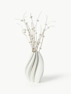 Westwing Collection 3D gedruckte Vase Melody aus Porzellan, H 29 cm