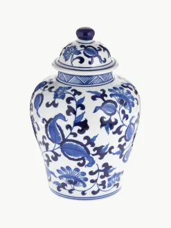 Westwing Deckelvase Annabelle aus Porzellan, H 26 cm
