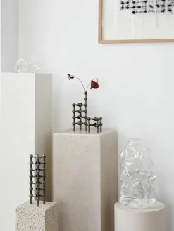 Stoff Nagel Deko-Vase , H 10 cm