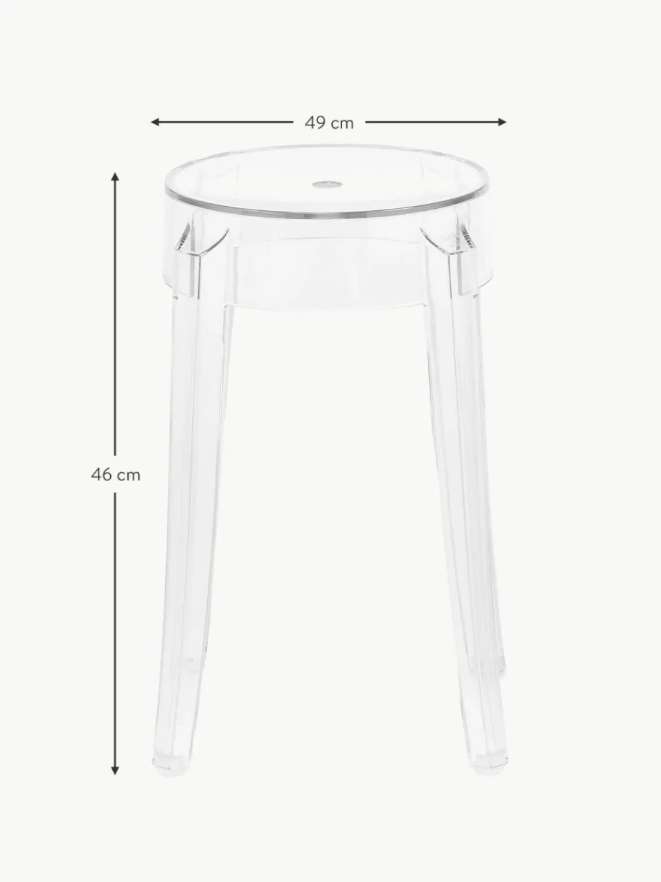Kartell Design Hocker Charles Ghost
