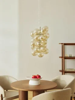 Westwing Collection Design Pendelleuchte Bubbles aus Glas