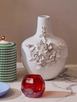 Pols Potten Design Porzellan-Vase Rose, H 37 cm