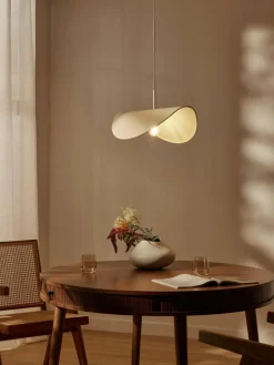 Westwing Collection Design-Pendelleuchte Kenzie aus Leinen
