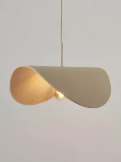 Westwing Collection Design-Pendelleuchte Kenzie aus Leinen