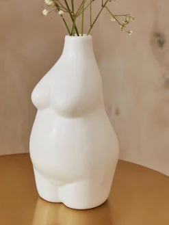 Bloomingville Design-Vase Elora aus Steingut, H 18 cm