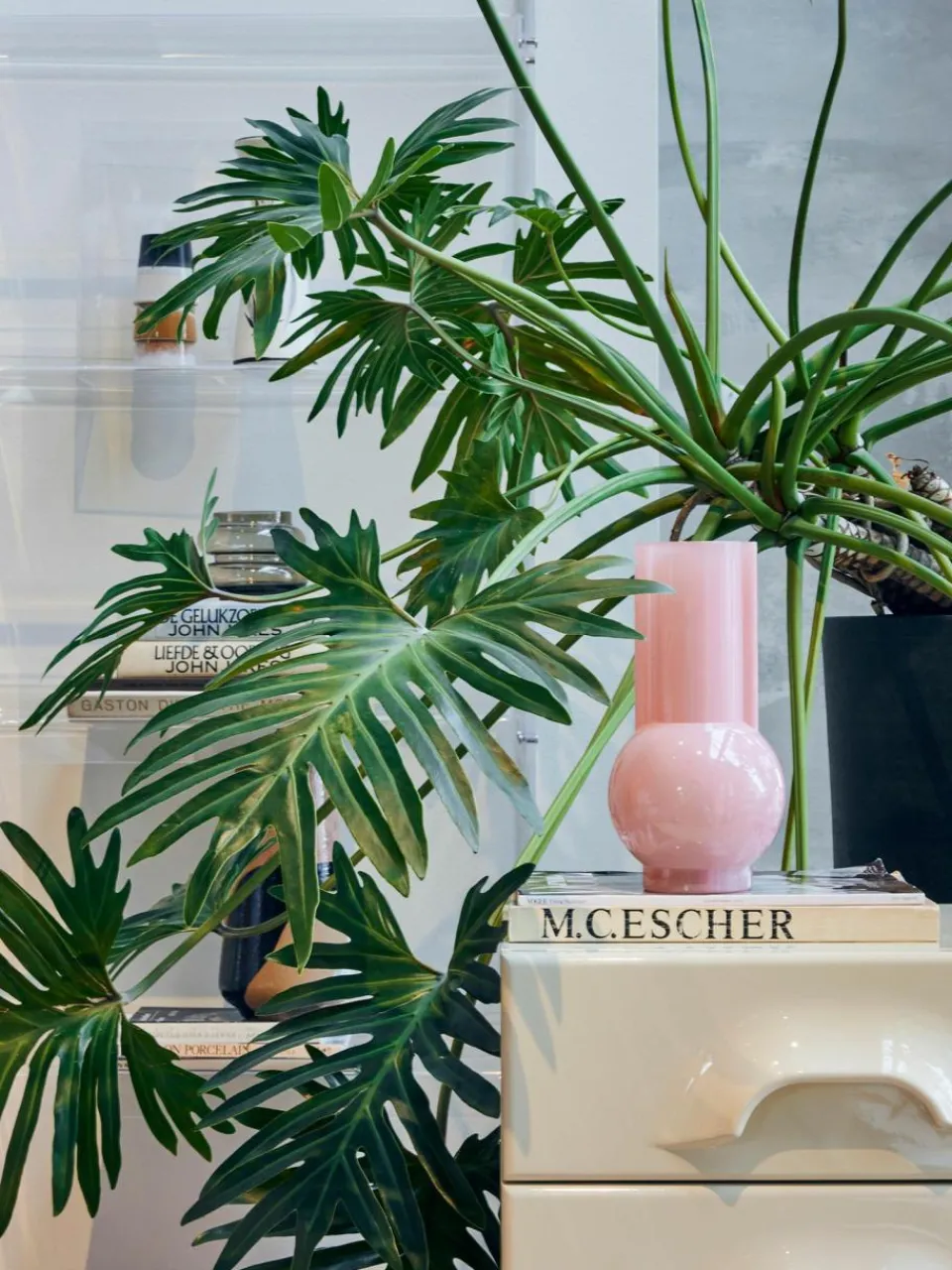 HKLIVING Design-Vase Flamingo aus Glas, H 25 cm