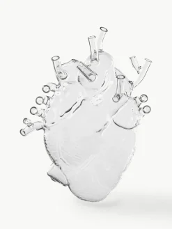 Seletti Designvase Love in Bloom aus Glas, H 24 cm