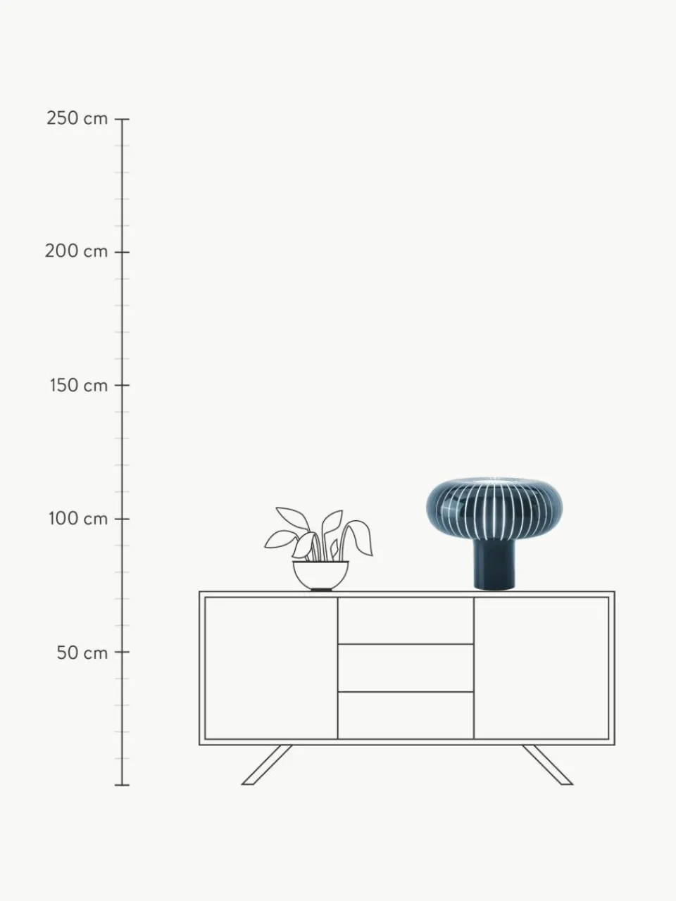 Kartell Dimmbare LED-Tischlampe Teresa