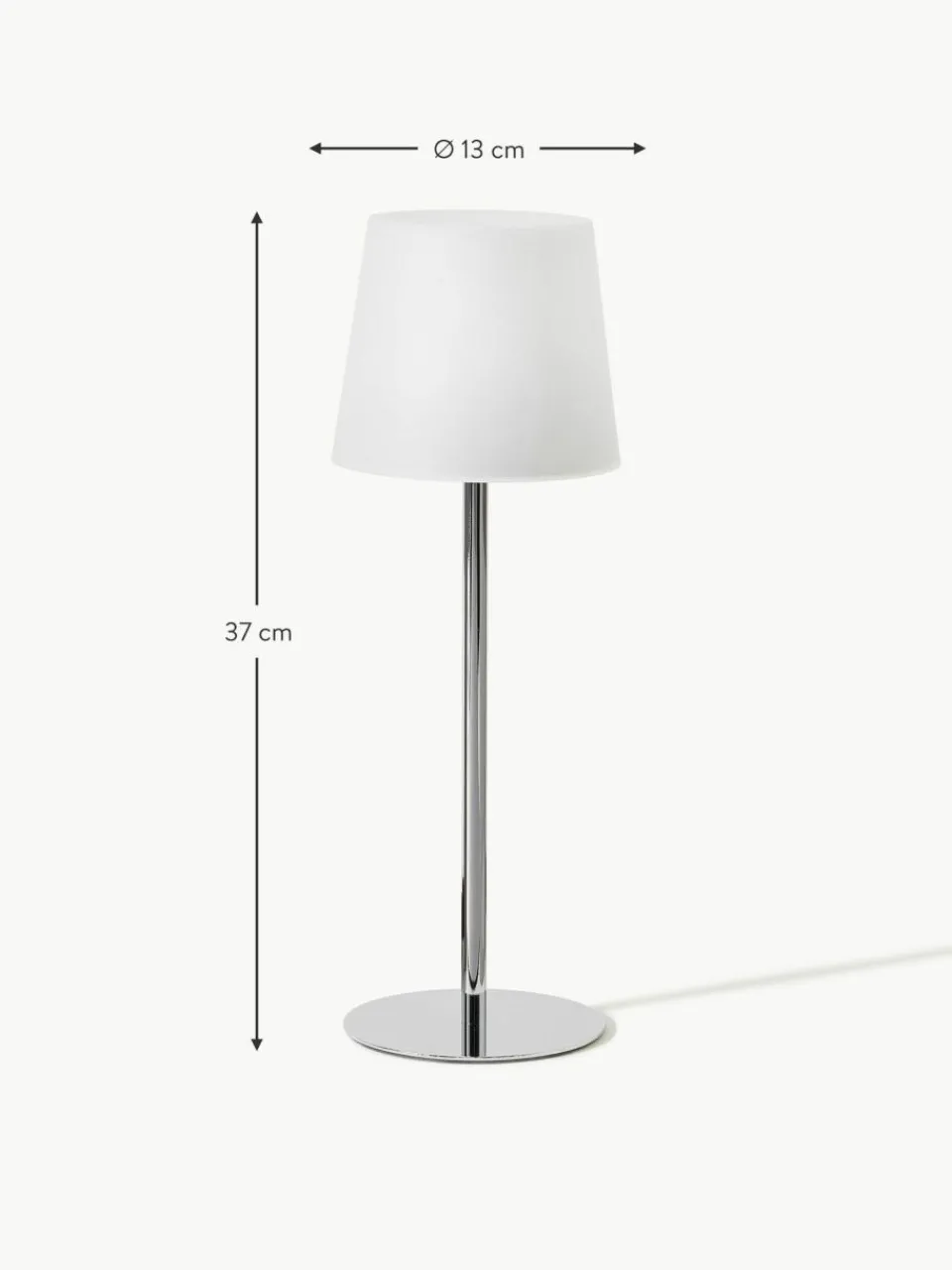 Westwing Collection Dimmbare Tischlampe Fausta mit USB-Anschluss