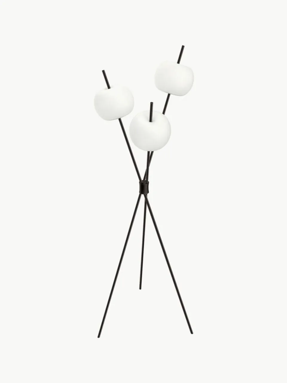 kdln Dimmbare Tripod Stehlampe Kushi, mundgeblasen