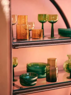 HKLIVING Dipschälchen The Emeralds aus Glas, 2 Stück