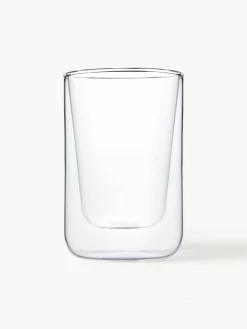 Blomus Doppelwandige Glas-Kaffeebecher Nero, 2 Stück