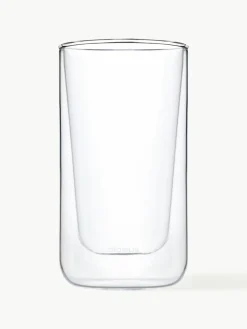 Blomus Doppelwandige Glas-Kaffeebecher Nero, 2 Stück