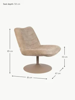 Zuiver Drehbarer Cord-Loungesessel Bubba