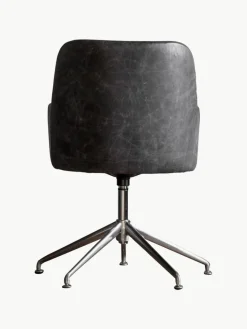 Westwing Drehbarer Leder-Armlehnstuhl Curie