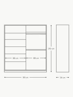 Westwing Drehtürenschrank Mia, 4-türig