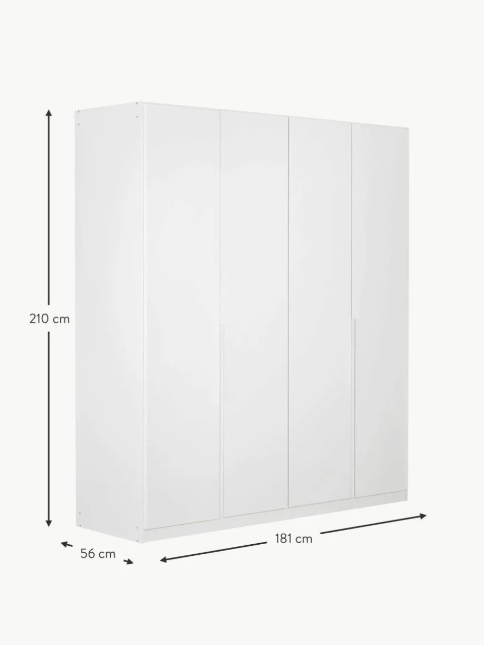 Westwing Drehtürenschrank Mia, 4-türig