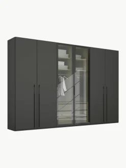 Westwing Drehtürenschrank Skat Shine mit beleuchteten Glastüren