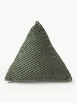 Westwing Collection Dreieckiges Cord-Kissen Kylen