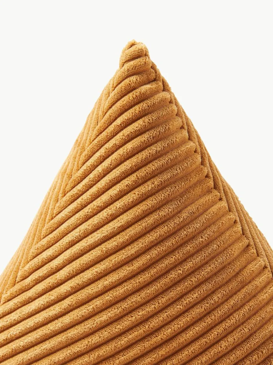 Westwing Collection Dreieckiges Cord-Kissen Kylen