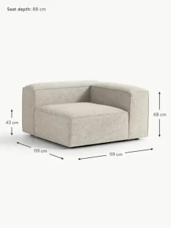 Westwing Collection Eckmodul Lennon aus Leinen-Mix