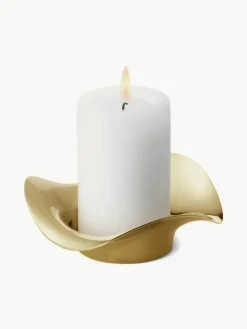 Georg Jensen Edelstahl-Kerzenhalter Cobra in organischer Form