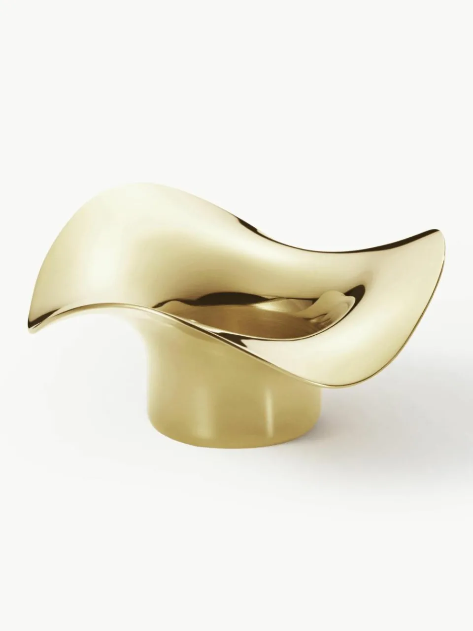 Georg Jensen Edelstahl-Teelichthalter Cobra in organischer Form, 2 Stück