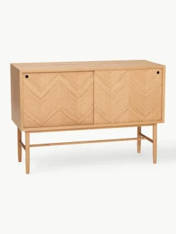 Hübsch Eichenholz-Sideboard Herringbone mit Fischgrätmuster