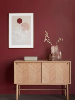 Hübsch Eichenholz-Sideboard Herringbone mit Fischgrätmuster