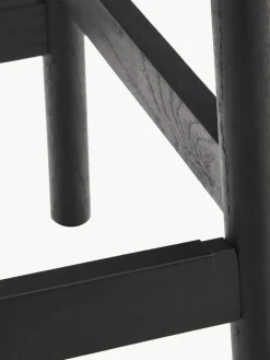 Westwing Eichenholz-Thekenhocker Yalia mit geflochtener Sitzfläche