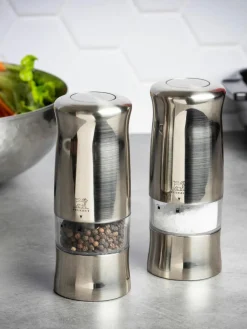 Peugeot Saveurs Elektrische Salz- & Pfeffermühle Zeli, 2er-Set