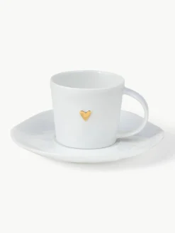 Räder Espressotasse Heart mit Untertasse aus Porzellan