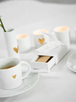 Räder Espressotasse Heart mit Untertasse aus Porzellan