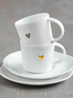 Räder Espressotasse Heart mit Untertasse aus Porzellan