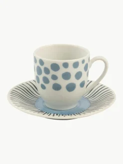 Villa D'Este Home Tivoli Espressotassen Marea mit Untertassen, 6er-Set