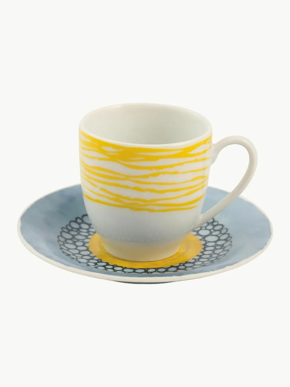 Villa D'Este Home Tivoli Espressotassen Marea mit Untertassen, 6er-Set