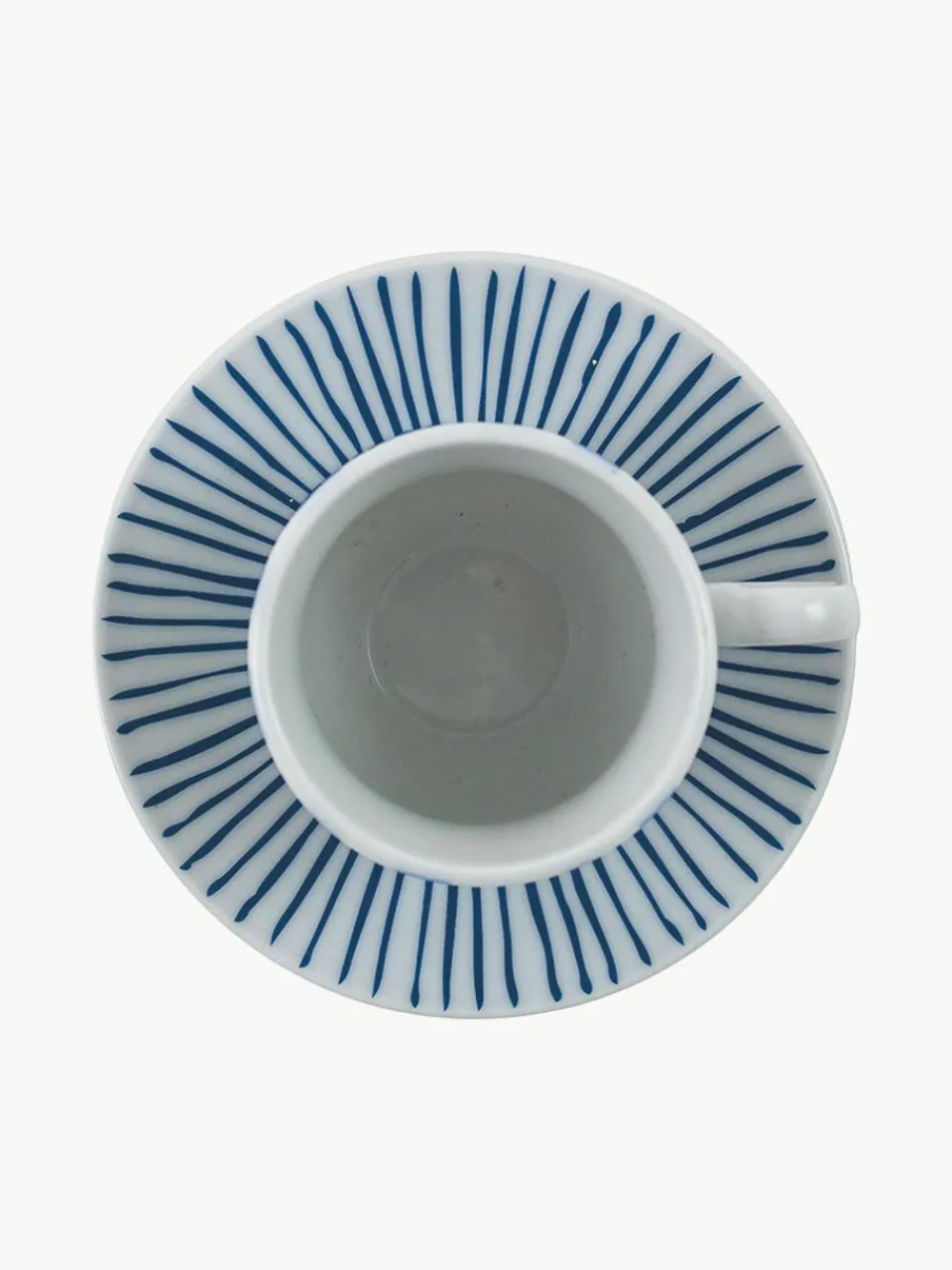 Villa D'Este Home Tivoli Espressotassen Marea mit Untertassen, 6er-Set