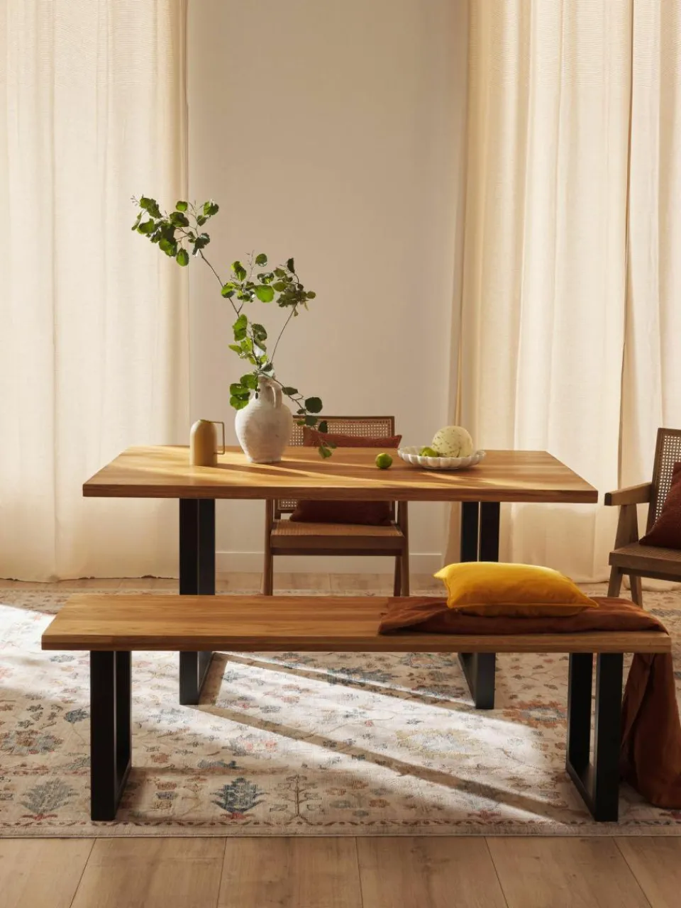 Westwing Collection Esstisch Oliver aus Eichenholz, in verschiedenen Größen