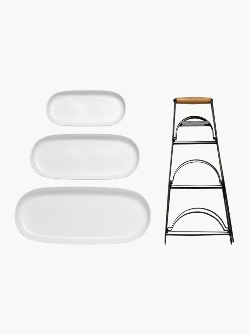 Ladelle Etagere Tower mit abnehmbaren Ablageflächen aus Porzellan
