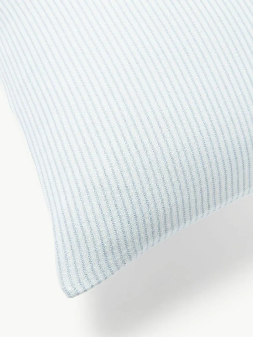 Westwing Collection Flanell-Bettdeckenbezug Javon mit feinen Streifen
