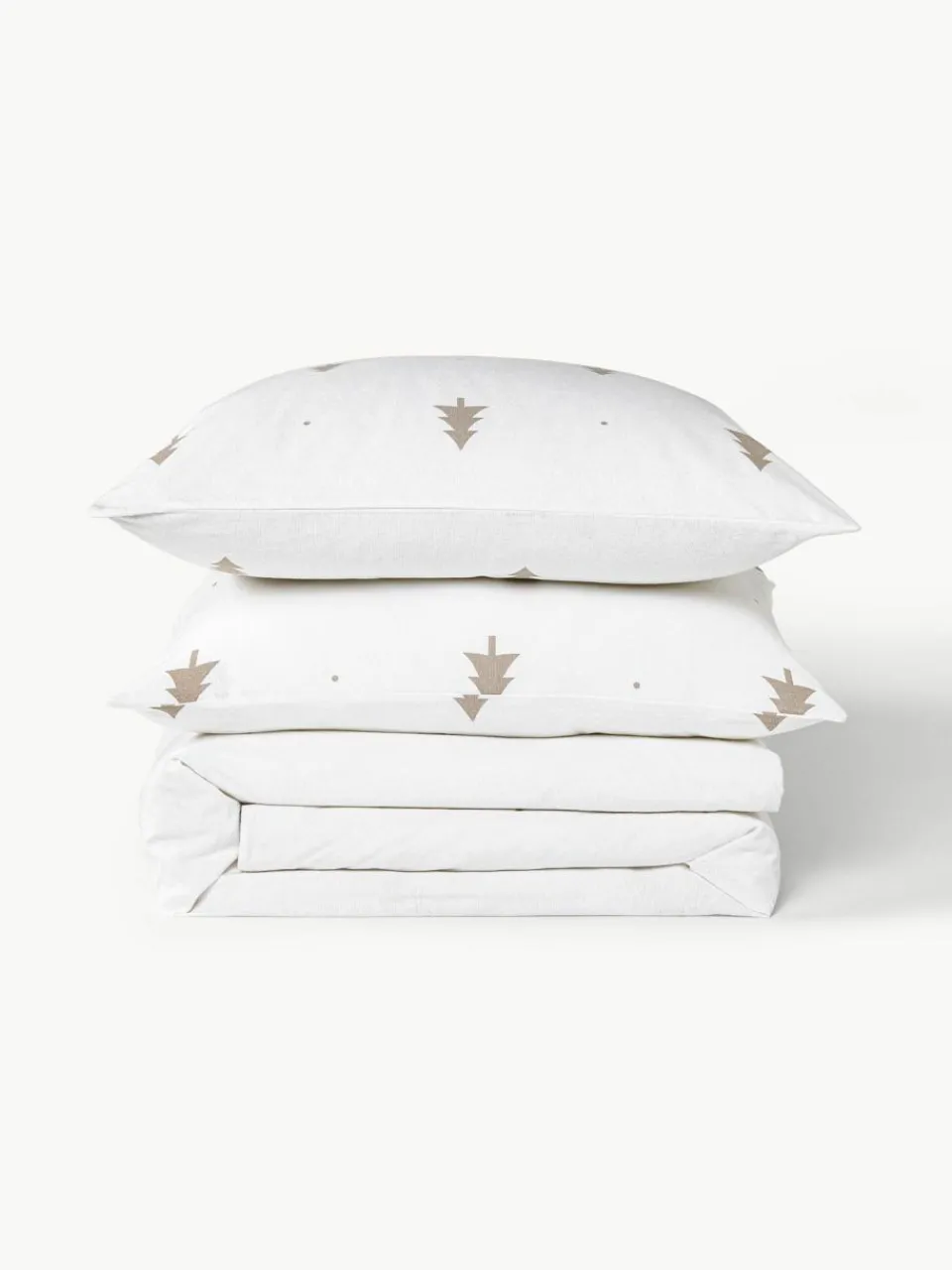 Westwing Collection Flanell-Bettdeckenbezug X-mas Tree mit weihnachtlichem Motiv