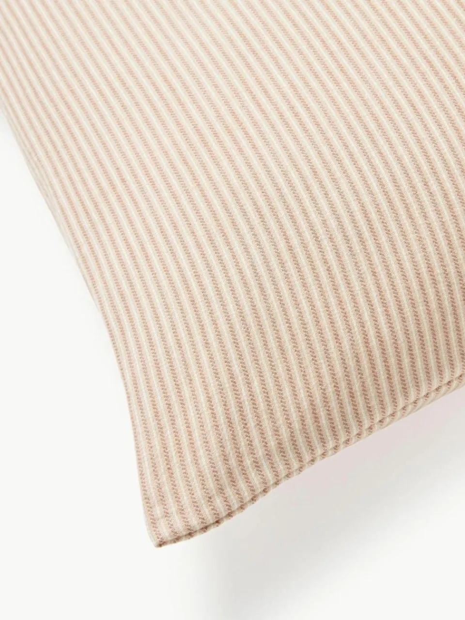 Westwing Collection Flanell-Kopfkissenbezug Javon mit feinen Streifen