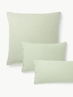 Westwing Collection Flanell-Kopfkissenbezug Javon mit feinen Streifen
