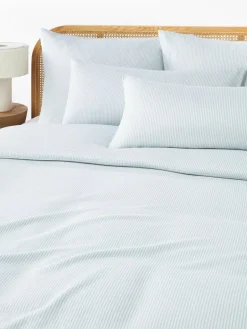 Westwing Collection Flanell-Kopfkissenbezug Javon mit feinen Streifen