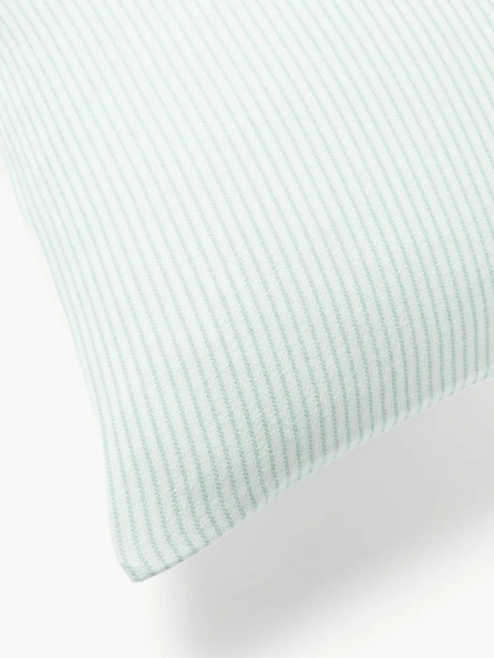 Westwing Collection Flanell-Kopfkissenbezug Javon mit feinen Streifen